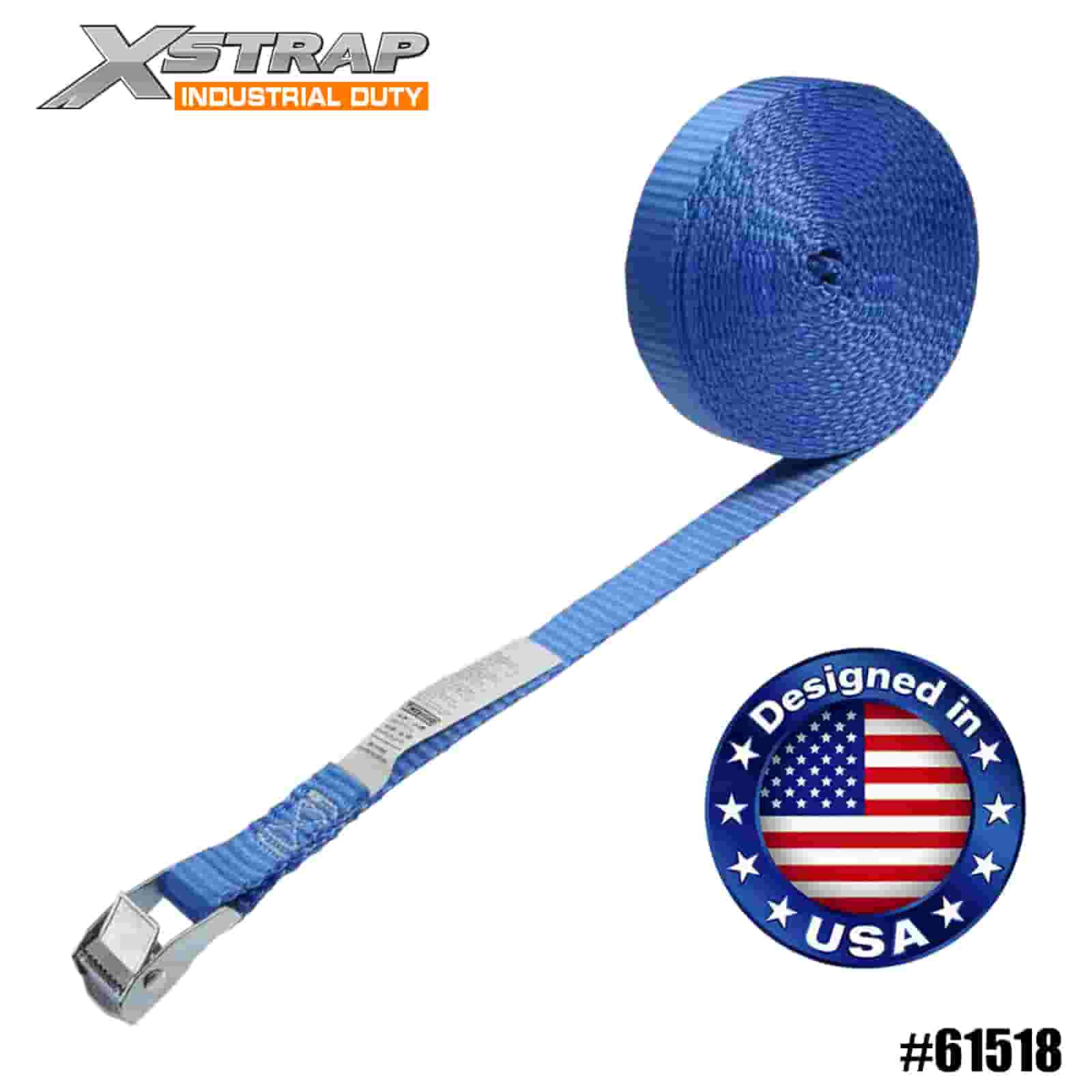 Xstrap 61518 Синий ремешок с бесконечной кулачковой пряжкой 1 x 15 дюймов, SWL 166 фунтов