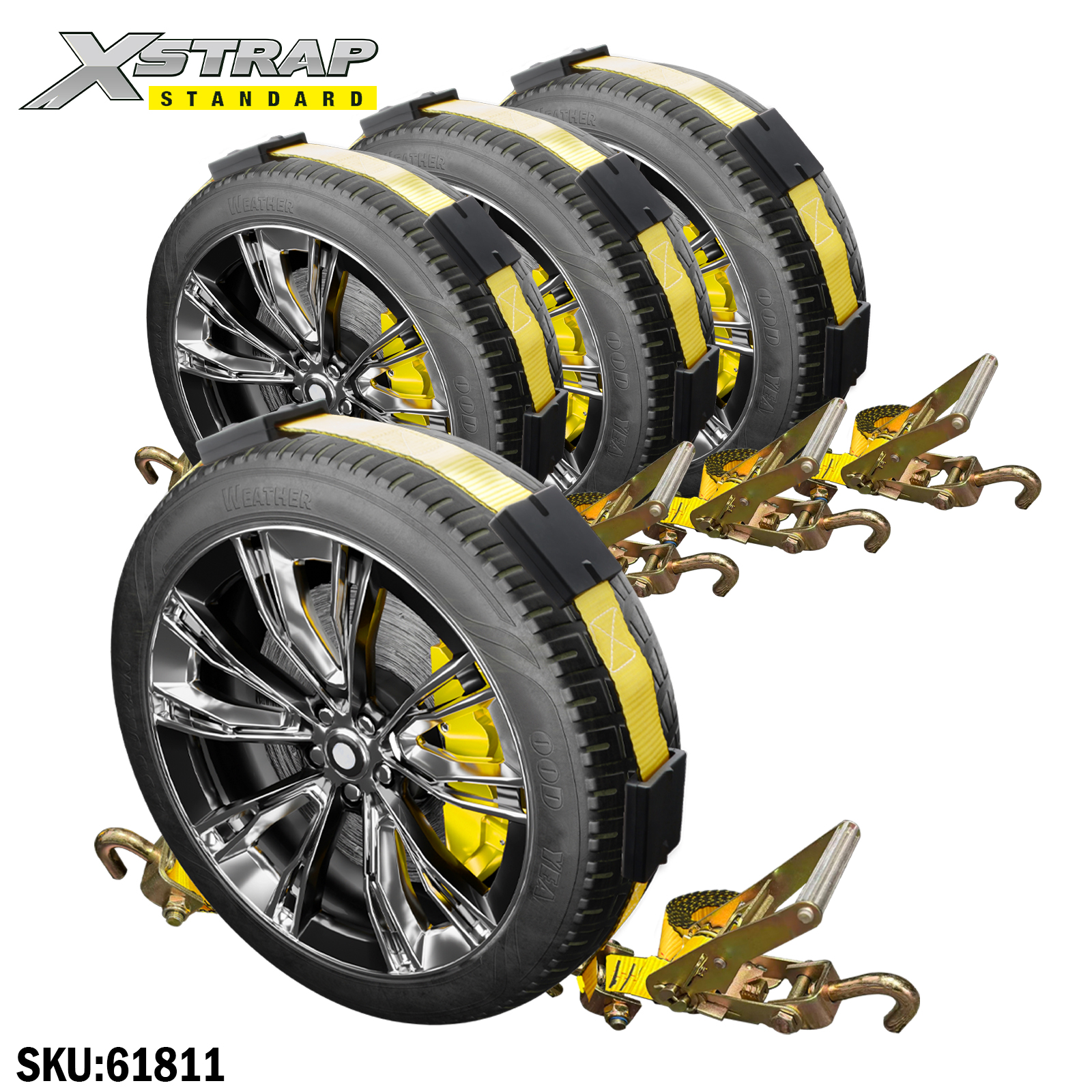Xstrap 61811 2 x 10 футов 4PK ремни для автотягачей, SWL 2200 фунтов